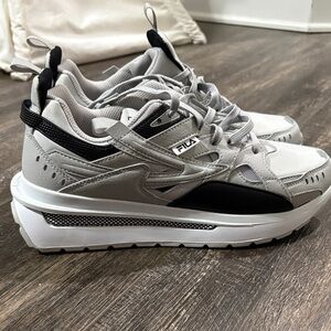 Fila White and Black Athletic Shoes